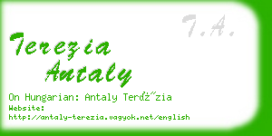 terezia antaly business card
